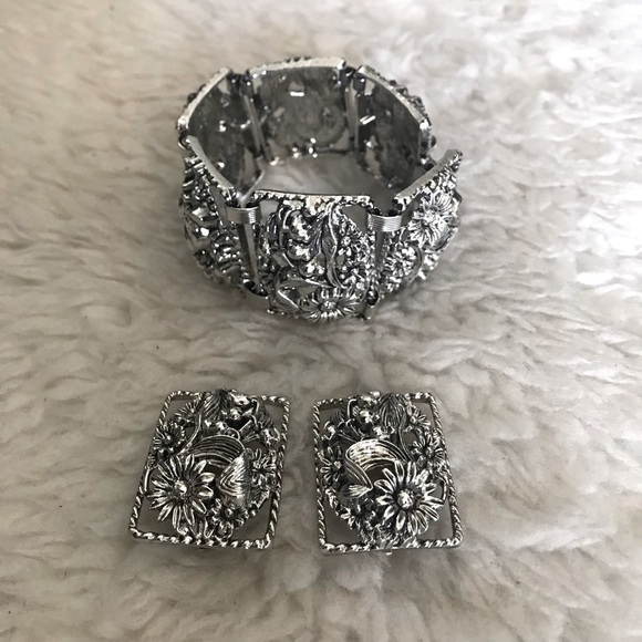 Sarah Coventry Jewelry - Sarah Coventry Bracelet & Earrings Silver tone set